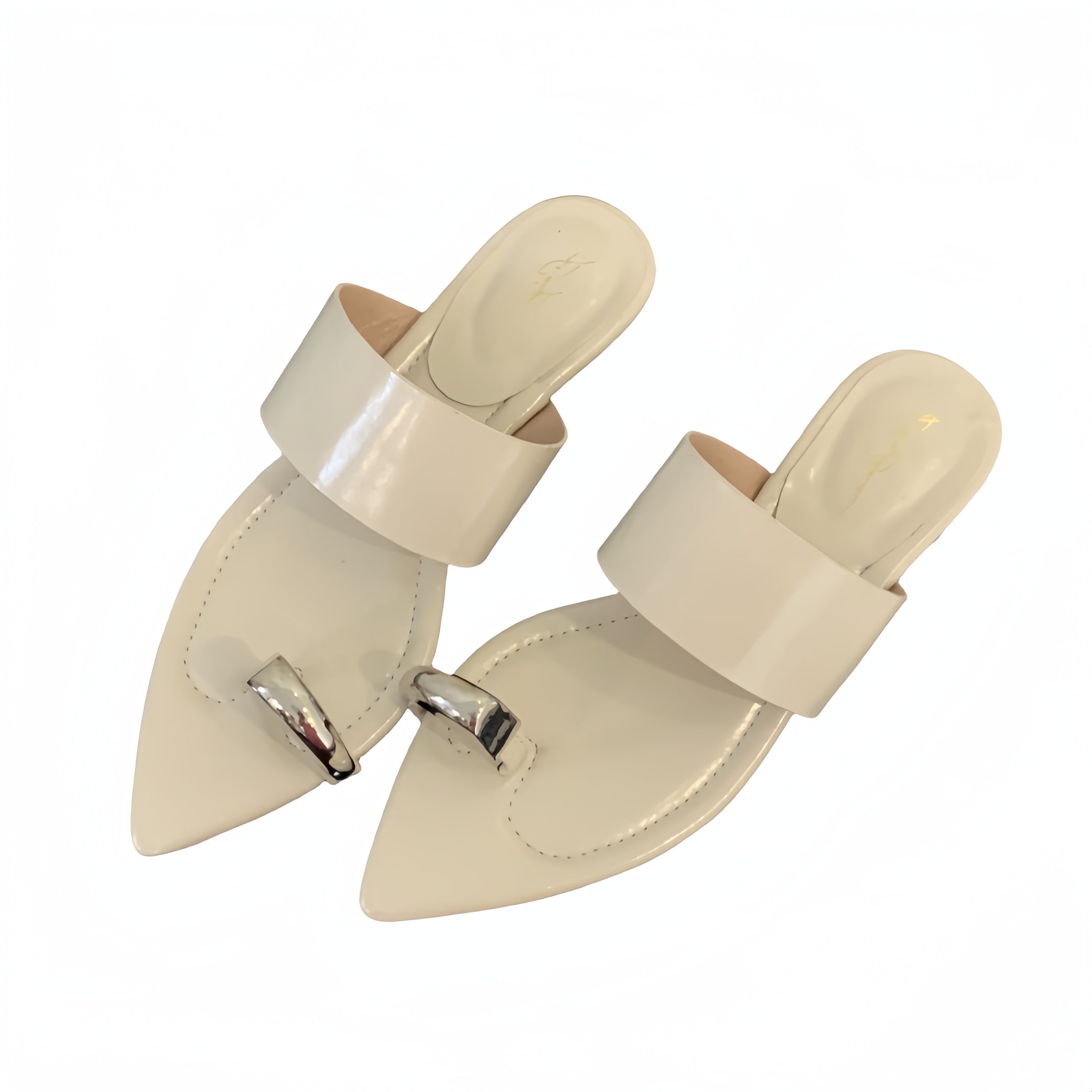 2024 New Summer French Style Women's Slippers with Toe Ring, Wedge Heel 3CM - Image 5