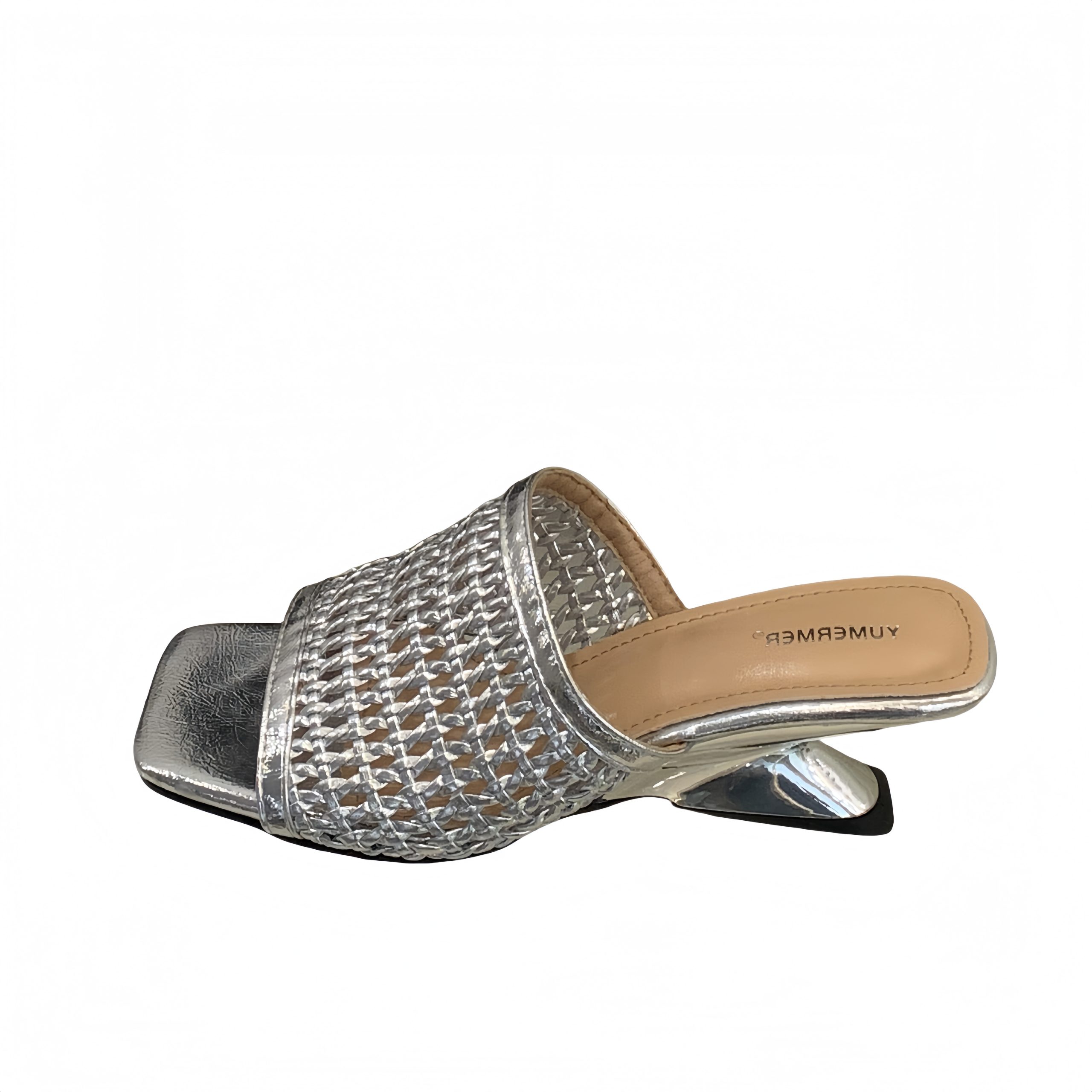 2025 YUMERMER Women's Woven Wedge Mid Heel Slippers Light Luxury Casual Plus Size - Image 5
