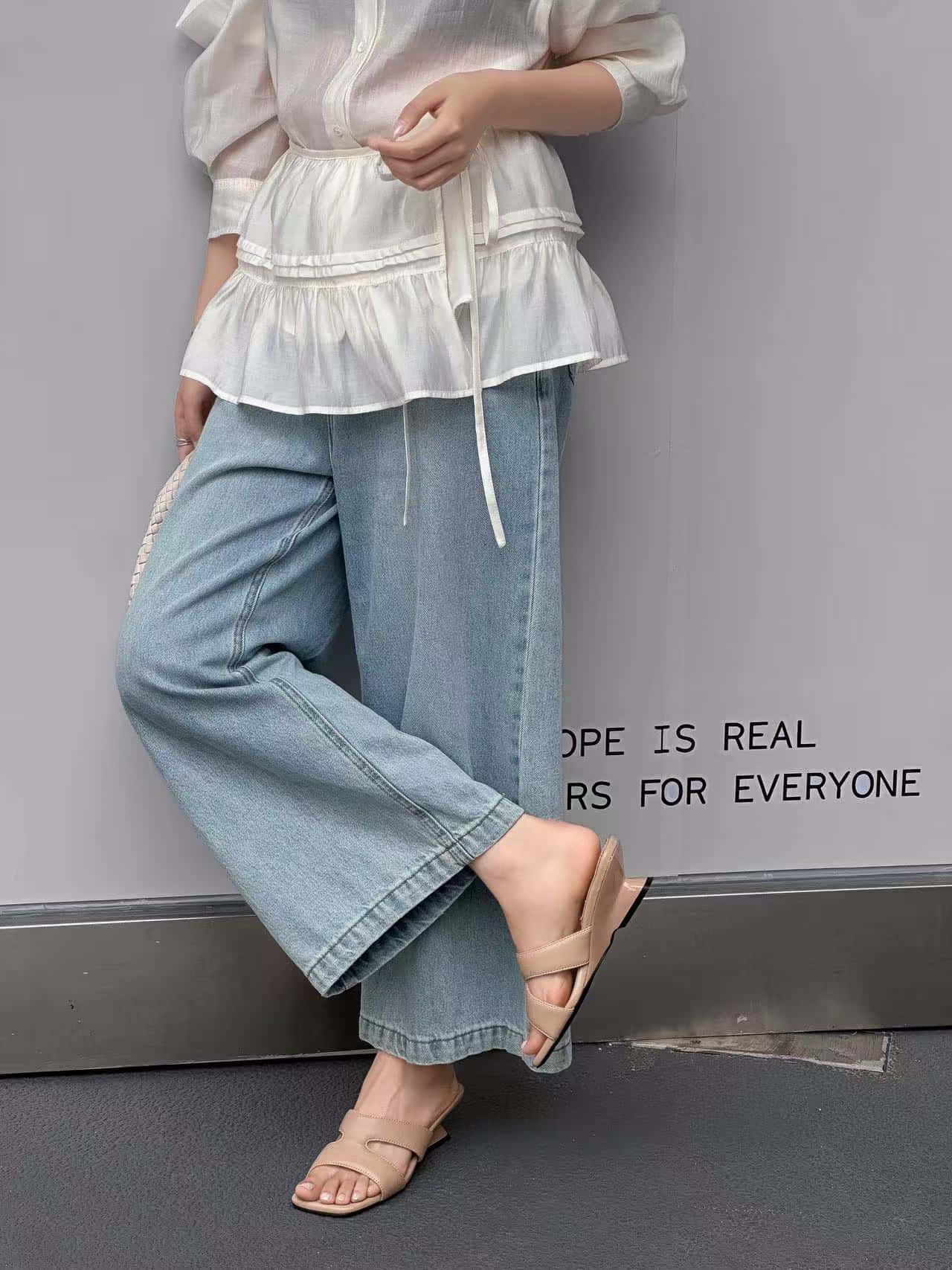 Minimalist Slide Sandals 2026 New Summer Square Toe Block Heel Dressy Versatile - Image 3