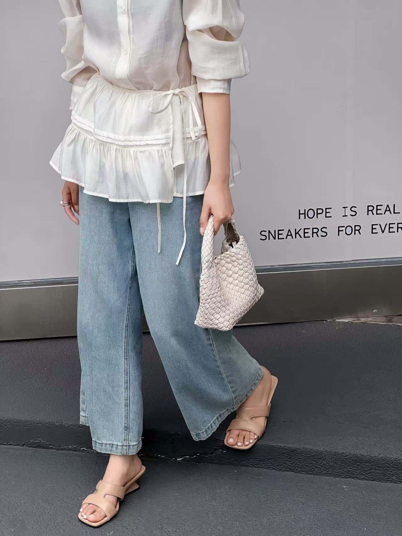 Minimalist Slide Sandals 2026 New Summer Square Toe Block Heel Dressy Versatile - Image 4